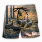 Smiling Turkey Peaceful Life Beach Shorts Pattern View For Vacation Travel And Outdoor Fun