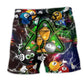 Billiard Lover Christmas Lightning Beach Shorts For Beach Trips And Relaxed Vacation Styling