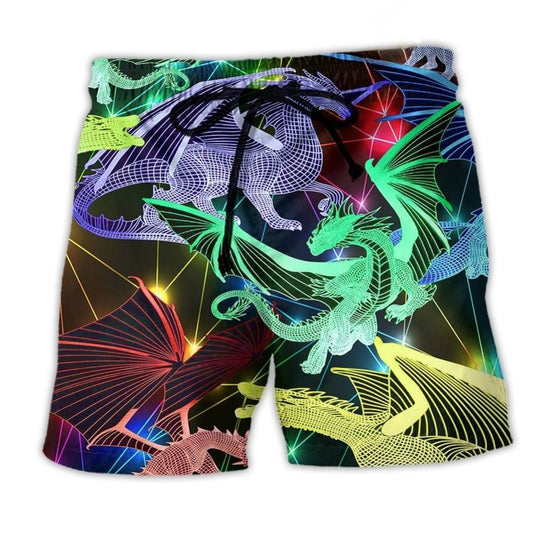 Neon Dragon Beach Shorts For Resort Days And Laid Back Daily Wear