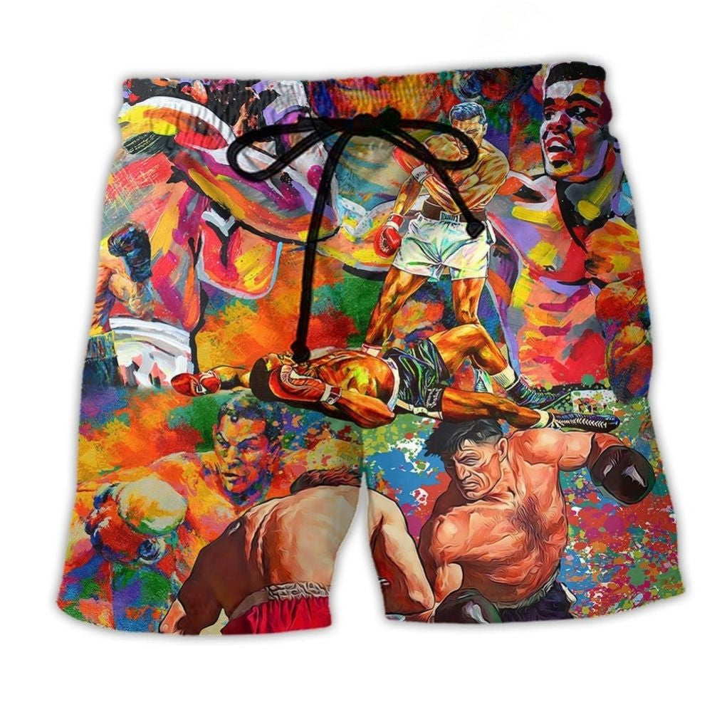 Boxing Motivation Color Beach Shorts For Weekend Escapes And Relaxed Holiday Style