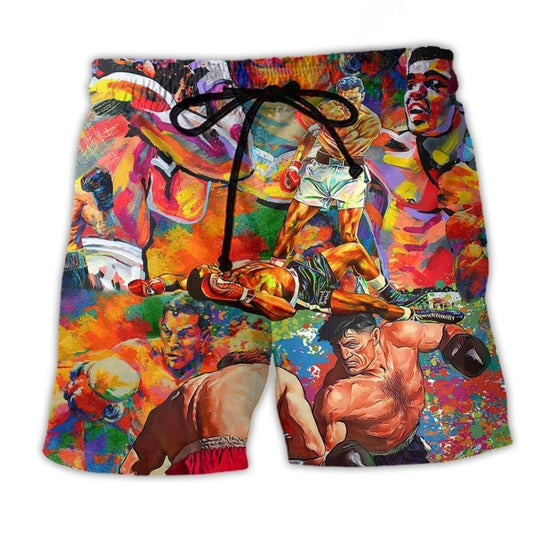 Boxing Motivation Color Beach Shorts For Weekend Escapes And Relaxed Holiday Style