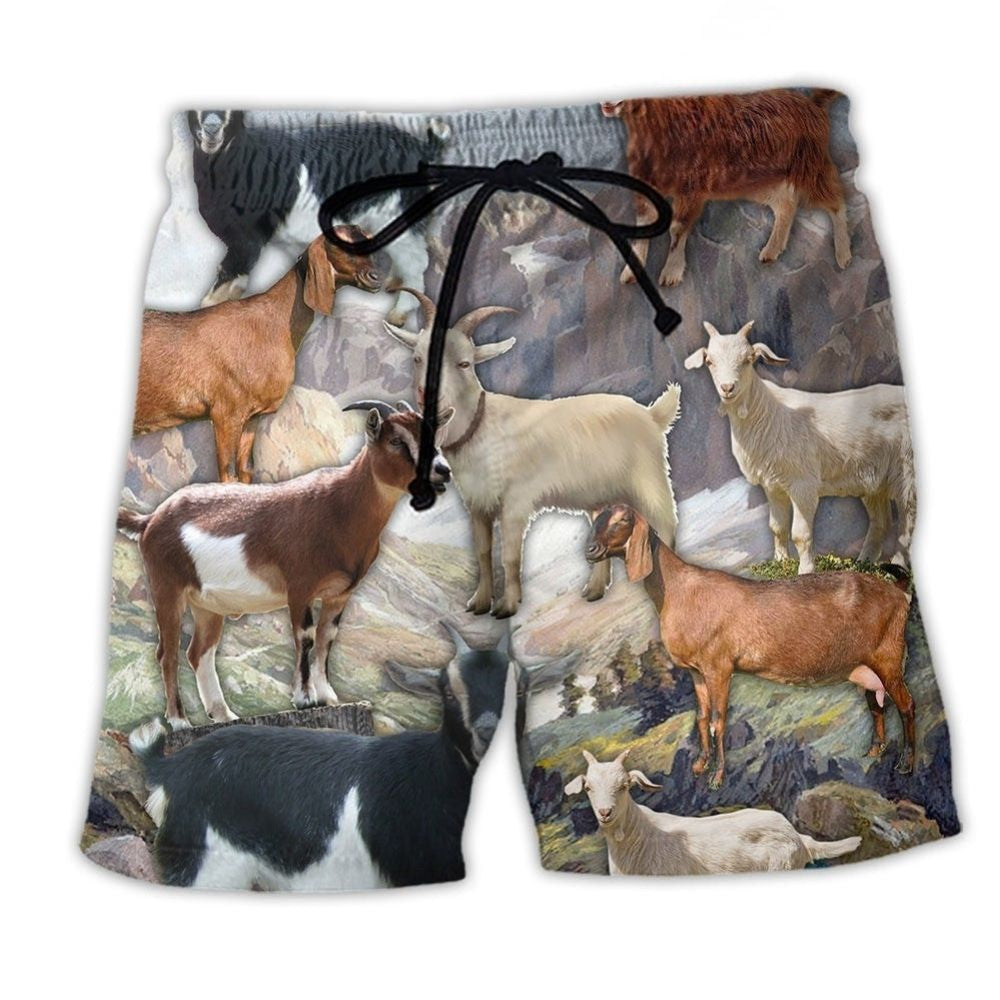 Mountain Goat Classic Nature Beach Shorts For Coastal Adventures And Relaxed Summer Wear