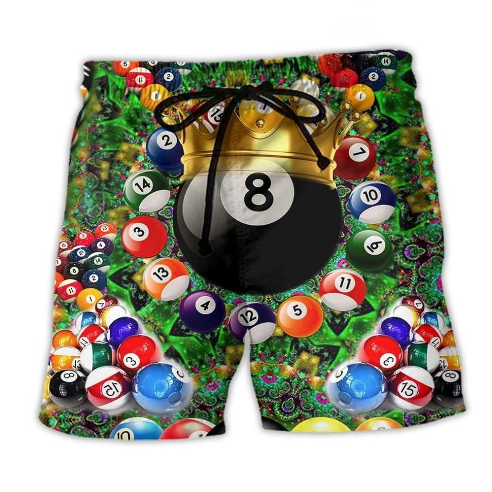 Billiard Pool Shark On Duty Beach Shorts For Poolside Relaxation And Summer Adventures