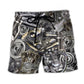 Motorcycle Chrome Classic Riders Beach Shorts Design Detail For Coastal Escapes And Daily Wear
