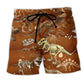 T-Rex Dinosaur Skull Beach Shorts For Outdoor Adventures And Distinctive Seasonal Style