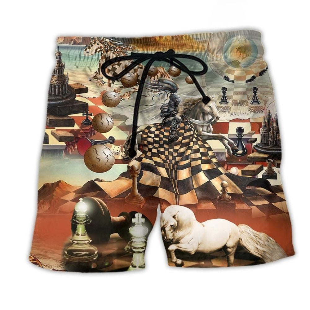 Knight Chess Beach Shorts For Coastal Road Trips And Thoughtful Gift Giving