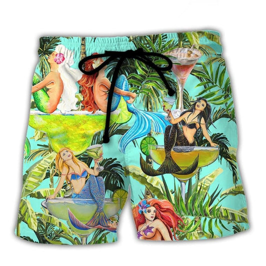 Mermaid Cocktail Fantasy Tropical Beach Shorts For Warm Weather Travel And Everyday Comfort