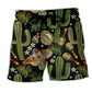 Mexican Skull Dark Cool Beach Shorts Pattern Detail For Sunny Outdoor Activities