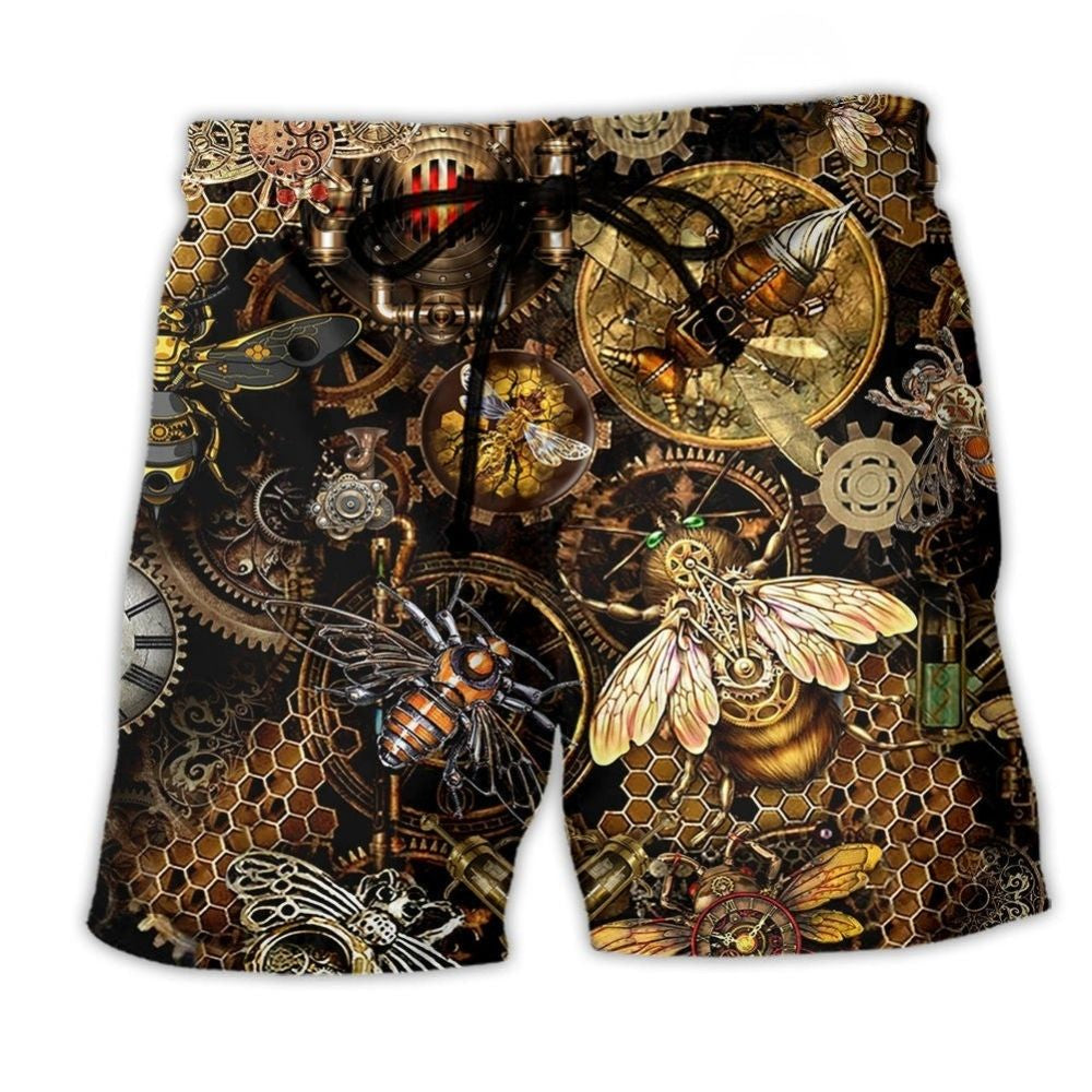 Mechanical Bug Machine Beach Shorts For Tropical Getaways And Weekend Adventures