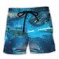 Whale Shark Ocean Adventure Beach Shorts Pattern Detail For Sunny Outdoor Activities