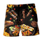 BBQ Fire Food Beach Shorts For Island Escapes And Laid Back Daily Wear