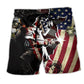 Welder Patriotic Beach Shorts Pattern View For Weekend Trips And Outdoor Activities