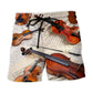 Vintage Violin Music Lover Classic Beach Shorts For Beach Trips And Relaxed Vacation Styling