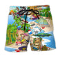 Playful Puppy Beach Shorts For Outdoor Adventures And Comfortable Daily Wear