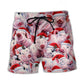 Funny Christmas Piggies Holiday Beach Shorts Artwork Detail For Comfortable Everyday Summer Wear