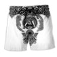 Viking Warrior Heritage Beach Shorts Pattern View For Creative Warm Weather Outfits