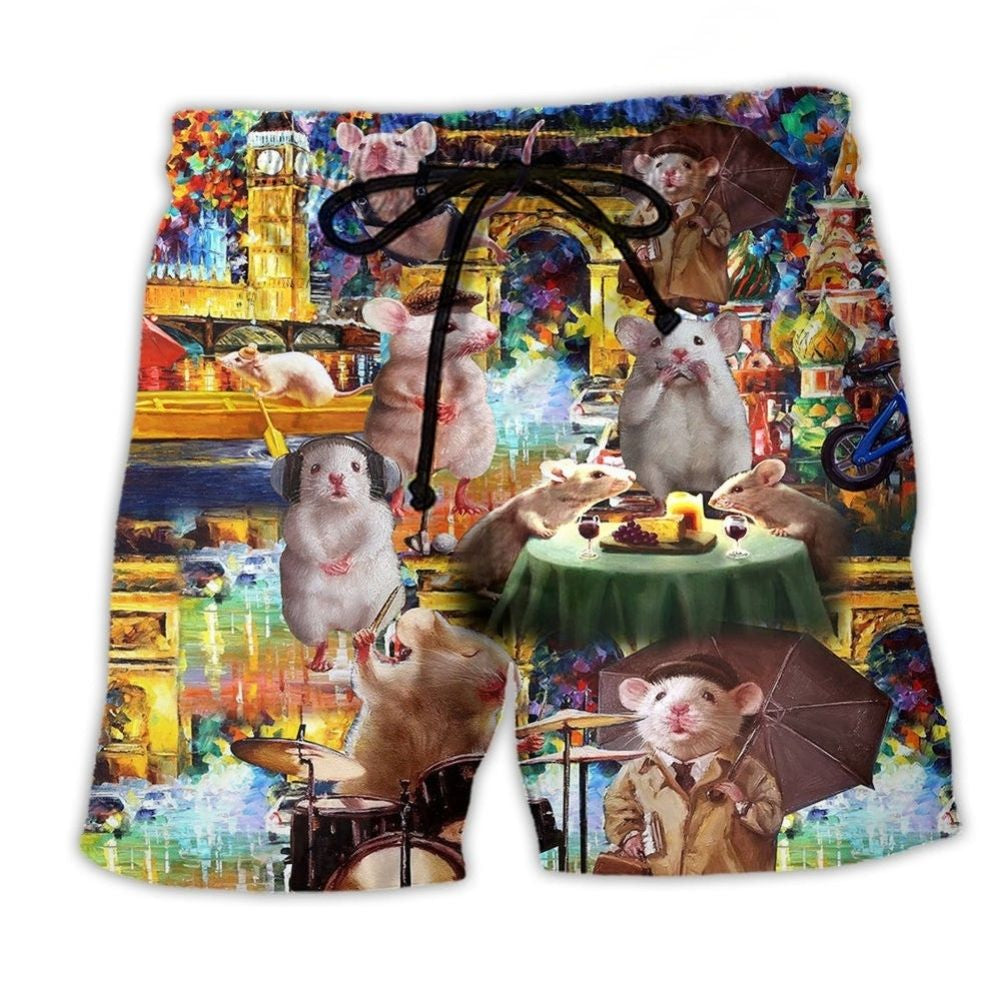 Traveling Hamster Adventure Beach Shorts For Relaxed Shoreline Days And Easy Warm Weather Wear
