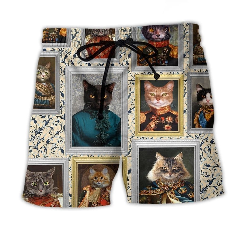 Aristocrat Cat Noble Beach Shorts For Sunny Day Getaways And Thoughtful Gift Giving