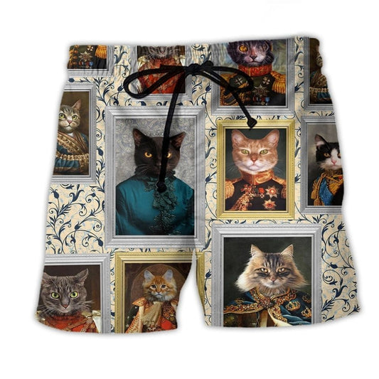 Aristocrat Cat Noble Beach Shorts For Sunny Day Getaways And Thoughtful Gift Giving