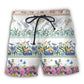 Floral Bird And Butterfly Nature Beach Shorts For Coastal Adventures And Relaxed Summer Wear