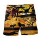 Safari Animal Begins Beach Shorts Pattern View For Relaxed Vacation Styling