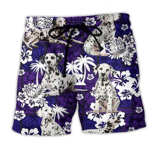 Dalmatian Tropical Summer Dog Beach Shorts For Outdoor Adventures And Distinctive Seasonal Style