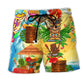 Tiki Bar Celebration Friends Beach Shorts For Beach Days And Relaxed Casual Style