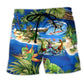 Dinosaur Summer World Beach Shorts For Relaxed Shoreline Days And Travel Ready Comfort