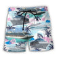Tropical Beach Cruising Summer Vibe Beach Shorts Design View For Poolside Relaxation And Holiday Trips
