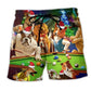 Christmas Dog Billiards Beach Shorts For Warm Weather Outings And Relaxed Holiday Style