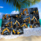 Powerful Excavator Construction Beach Shorts For Resort Travel And Thoughtful Summer Gifting