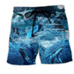 Whale Ocean Blue Beach Shorts For Poolside Relaxation And Summer Adventures