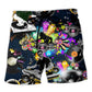 DJ Music Colorful Party Lover Beach Shorts For Tropical Getaways And Weekend Adventures