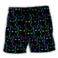 Cute Little Cat Minimal Beach Shorts For Coastal Road Trips And Memorable Gift Ideas