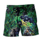 Gorilla Jungle Family Animal Beach Shorts Pattern View For Relaxed Vacation Styling