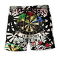 Dart Game Funny Quote Beach Shorts Design Detail For Casual Warm Weather Outfits