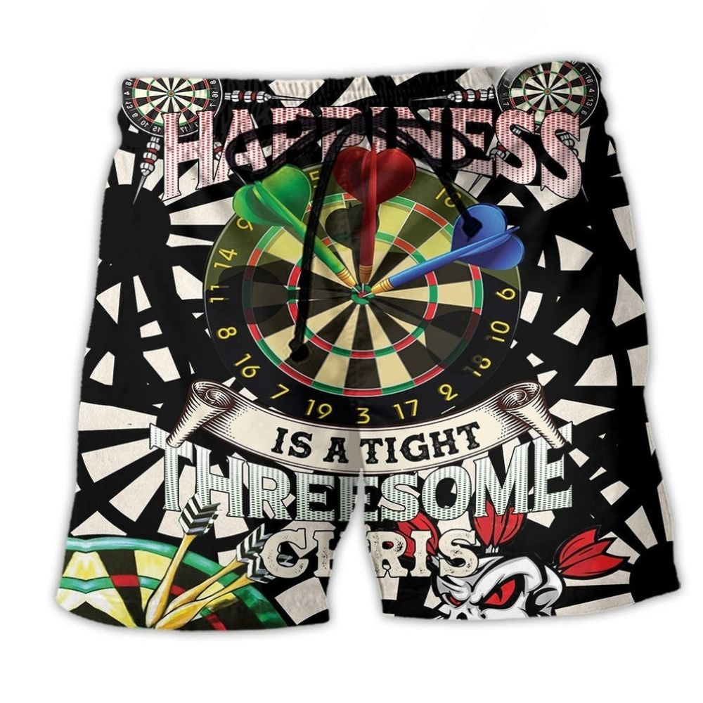 Dart Game Funny Quote Beach Shorts Design Detail For Casual Warm Weather Outfits