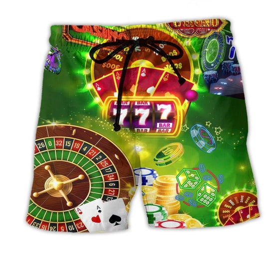 Gambling Smart Lucky Beach Shorts For Tropical Holidays And Laid Back Daily Wear
