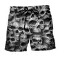 Skull No Fear Pain Beach Shorts Pattern View For Relaxed Vacation Styling