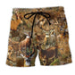 Dry Forest Deer Beach Shorts For Holiday Cruises And Comfortable Daily Wear