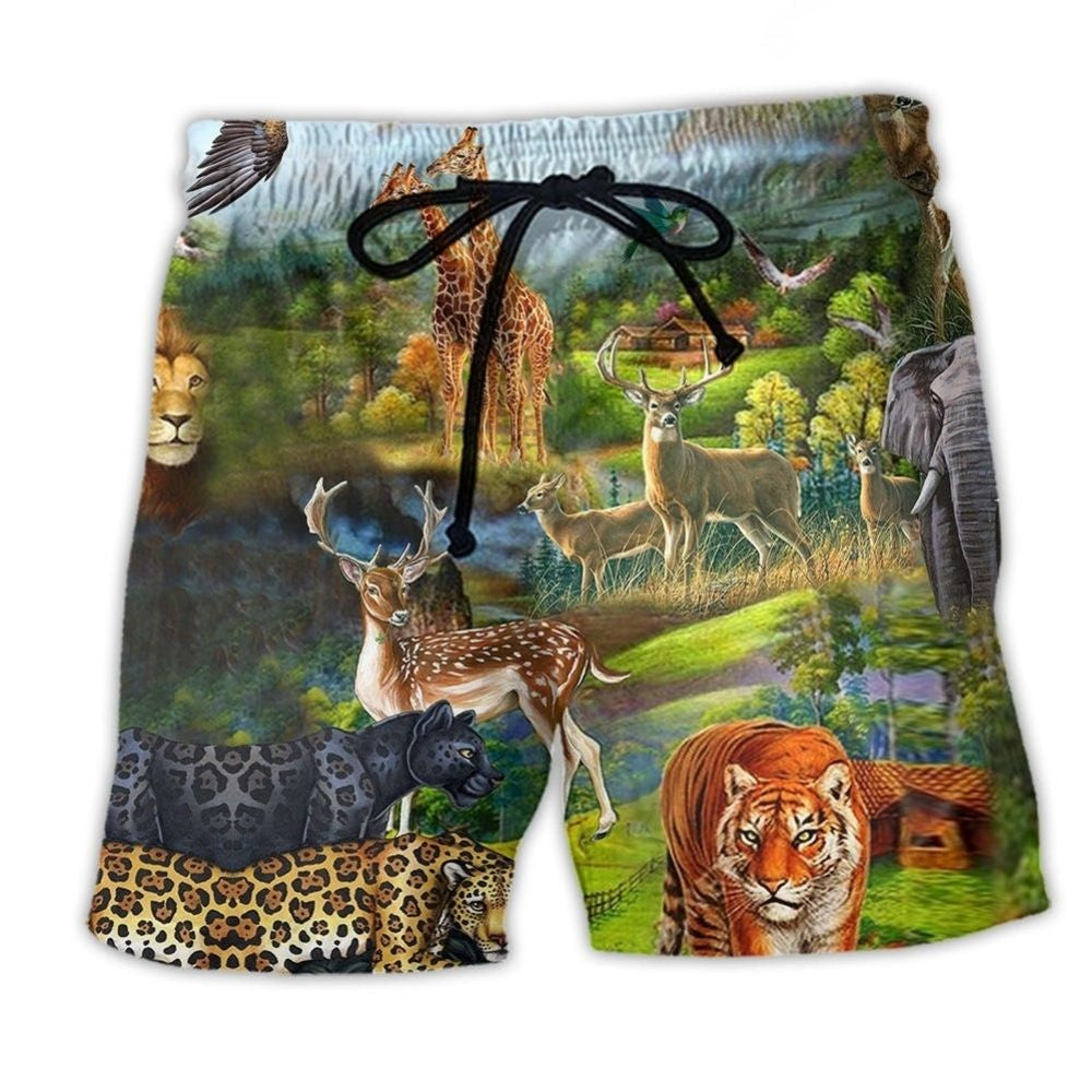 Wildlife Animal Beach Shorts For Summer Vacations And Vacation Ready Style