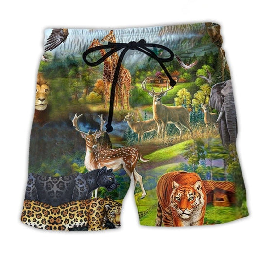 Wildlife Animal Beach Shorts For Summer Vacations And Vacation Ready Style