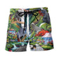 African Grey Parrot Tropical Beach Shorts Print Detail For Beach Activities And Vacation Wear