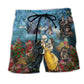 Skull Couple Dancing Beach Shorts For Poolside Relaxation And Relaxed Casual Style