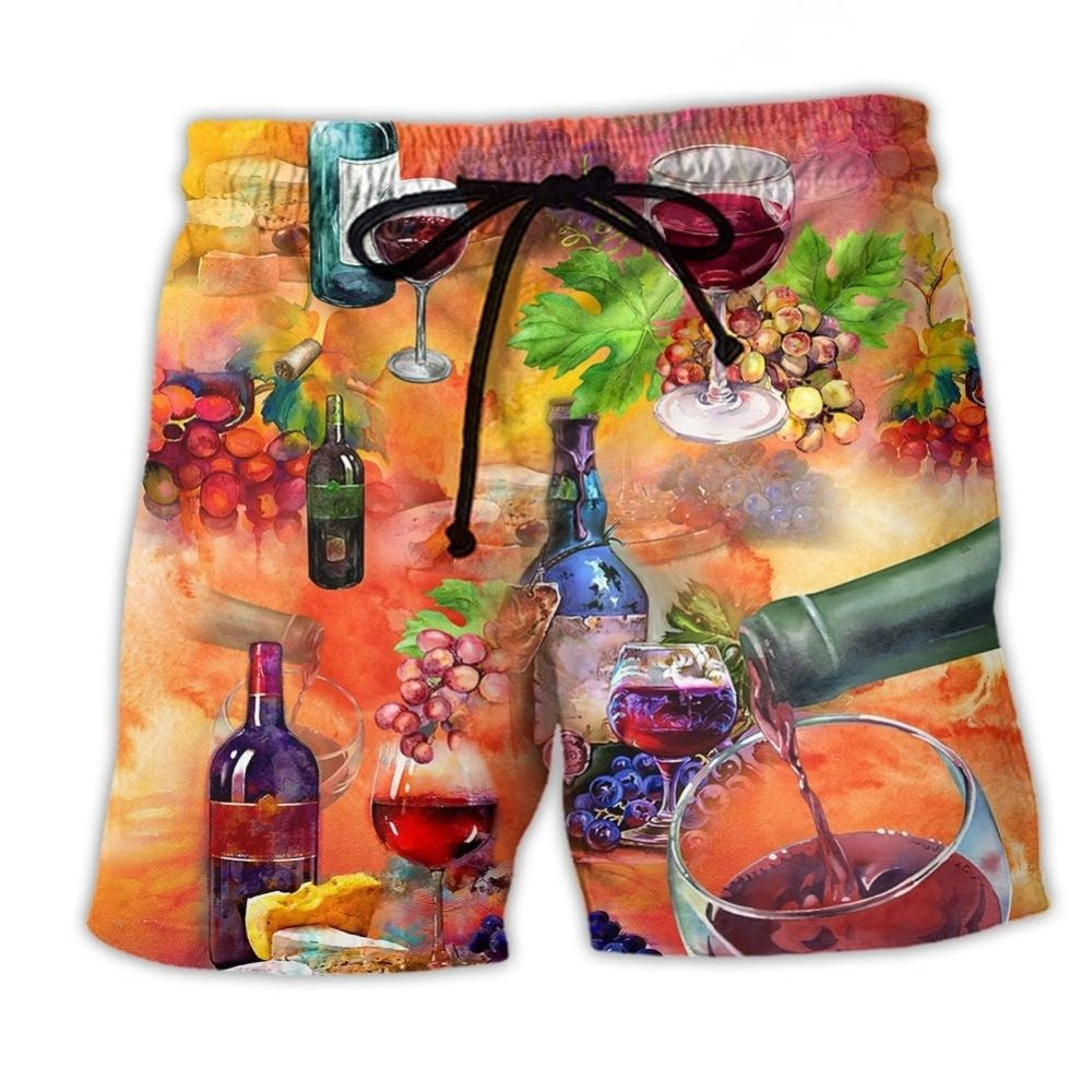 Wine Work Beach Shorts For Oceanfront Weekends And Everyday Comfort