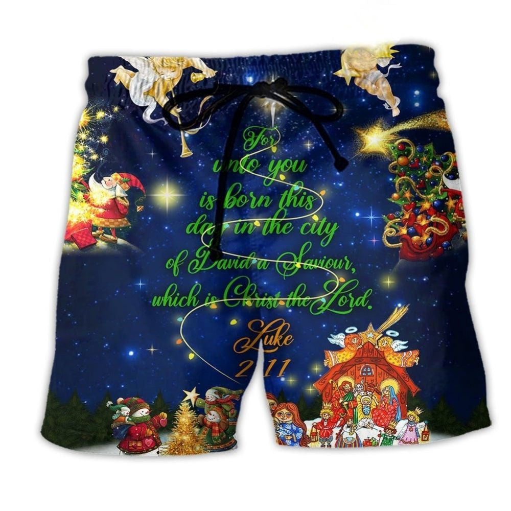 Christmas Lord Blessing Beach Shorts For Weekend Escapes And Casual Outdoor Comfort