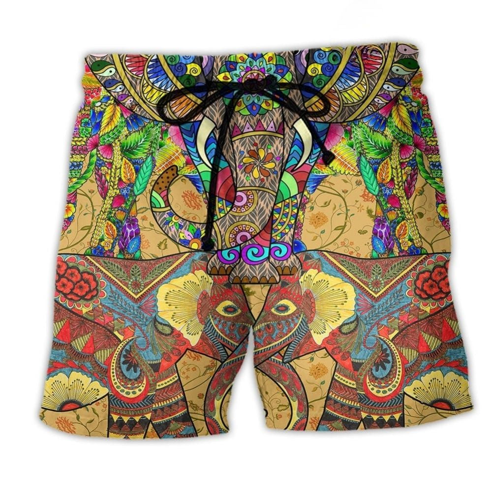 Colorful Elephant Beach Shorts For Resort Getaways And Distinctive Seasonal Style