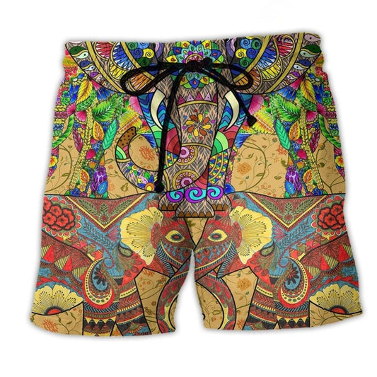 Colorful Elephant Beach Shorts For Resort Getaways And Distinctive Seasonal Style