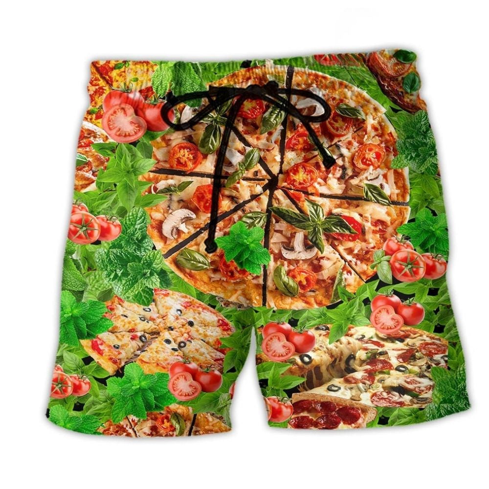 Pizza First Bite Beach Shorts For Warm Weather Outings And Everyday Comfort