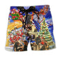 Veteran Merry Christmas America Beach Shorts For Resort Getaways And Relaxed Casual Style